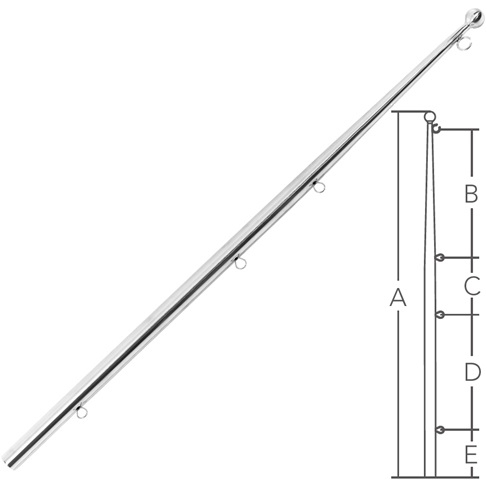 Asta Bandera MT 610x20mm